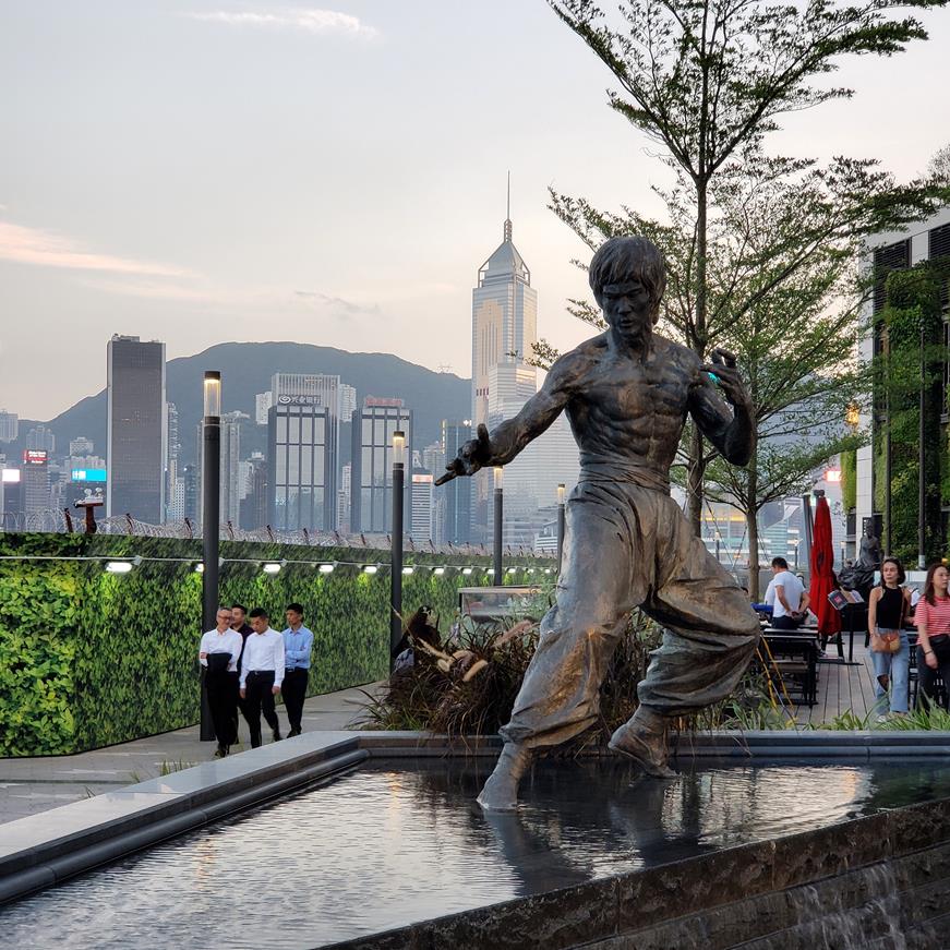 Escultura Bruce Lee Avenida das Estrelas Hong Kong