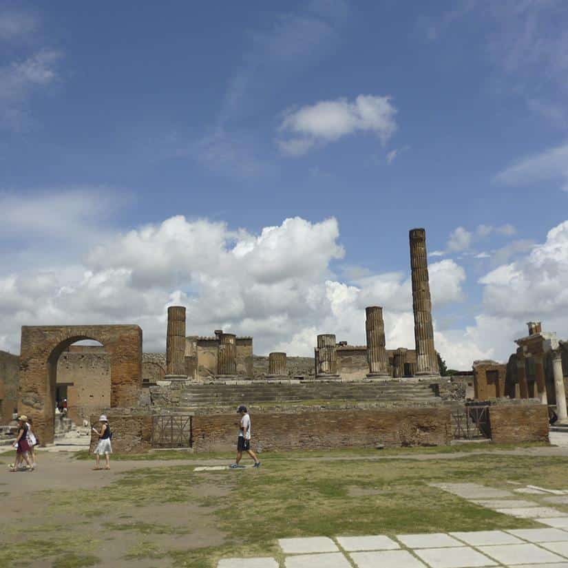 As ruínas de Pompeia